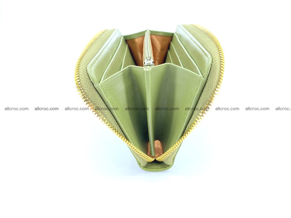 Crocodile skin long wallet 1 zip S-size 1380 Foto 5