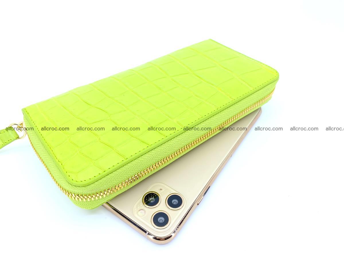 Crocodile skin long wallet 1 zip S-size 1384 Foto 0