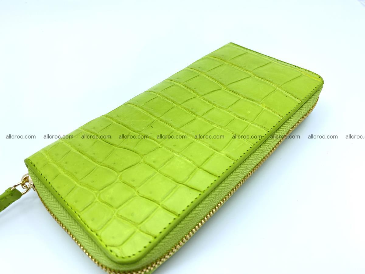 Crocodile skin long wallet 1 zip S-size 1384 Foto 3