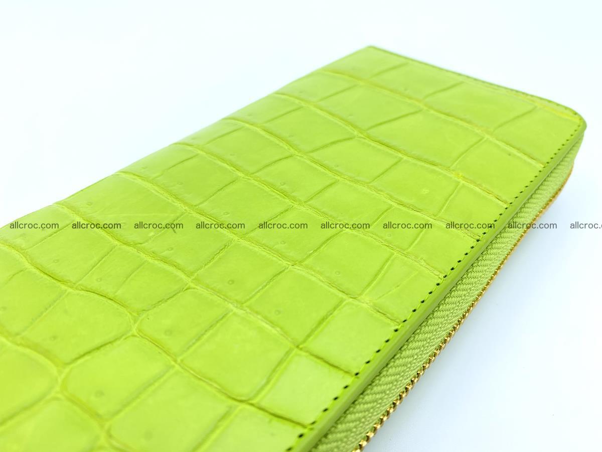 Crocodile skin long wallet 1 zip S-size 1384 Foto 1
