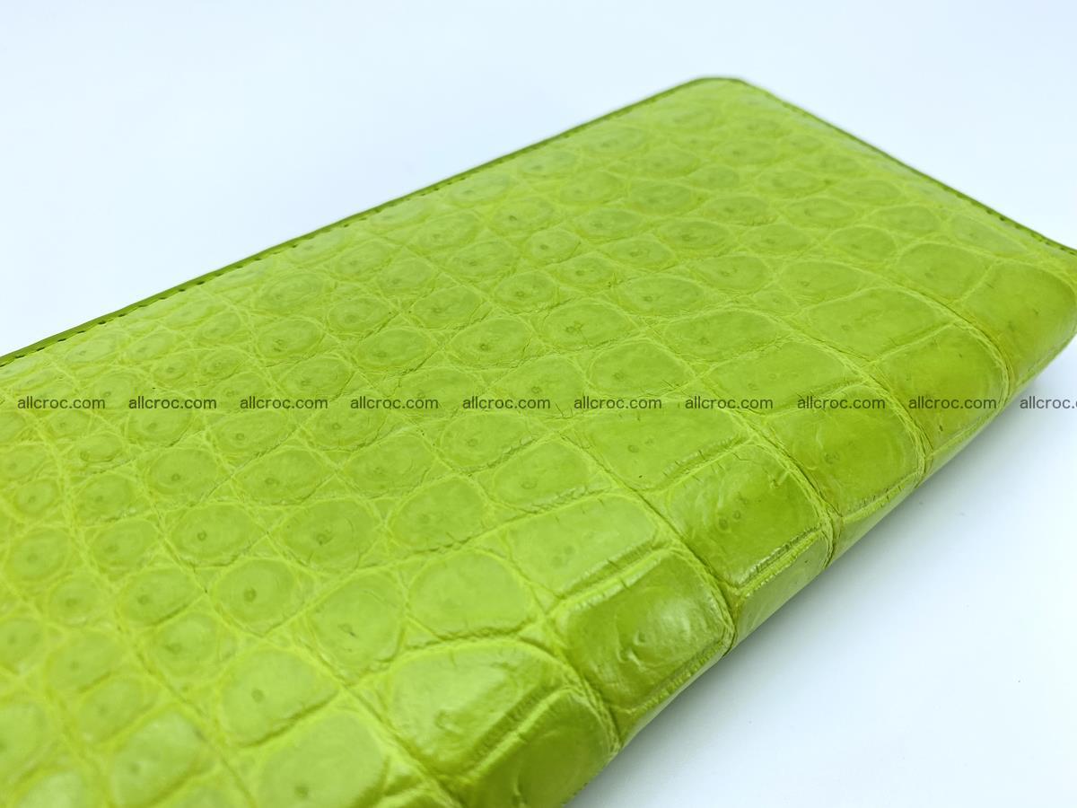 Crocodile skin long wallet 1 zip S-size 1384 Foto 4