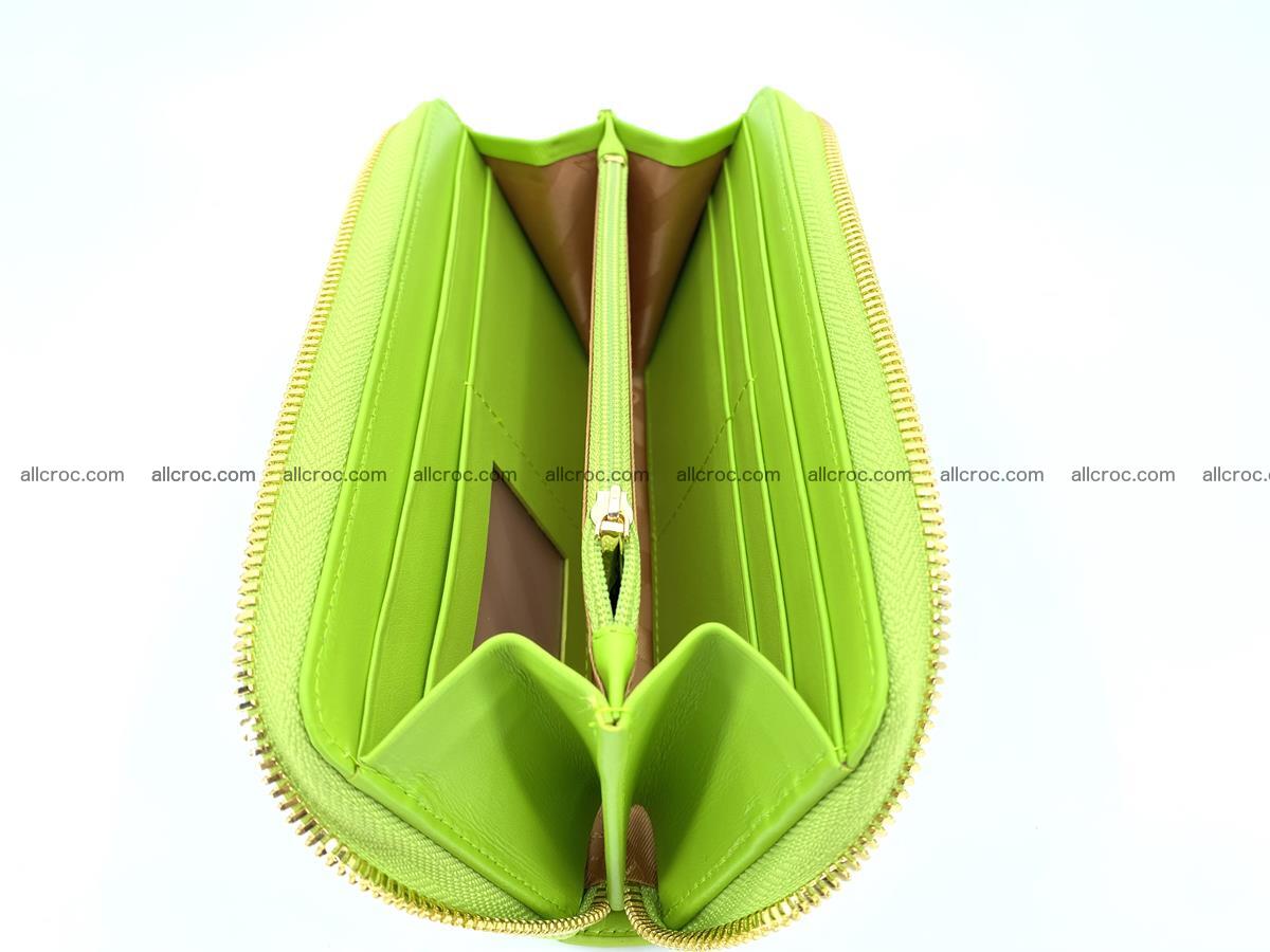 Crocodile skin long wallet 1 zip S-size 1384 Foto 6
