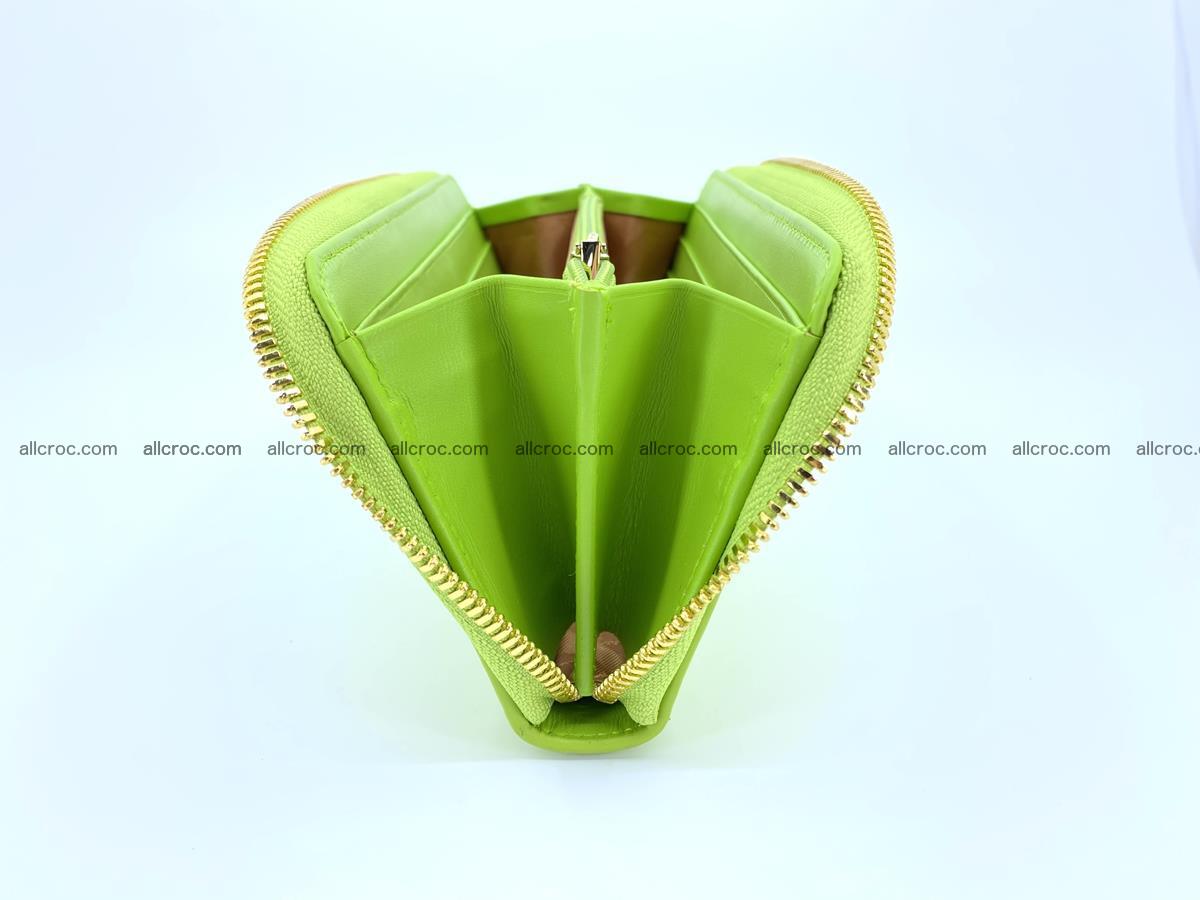 Crocodile skin long wallet 1 zip S-size 1384 Foto 5