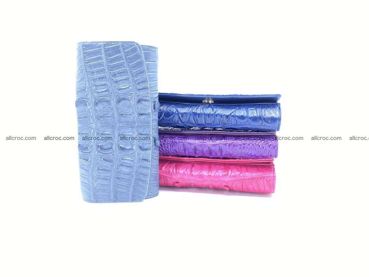 Crocodile skin long wallet for lady 1015 Foto 10