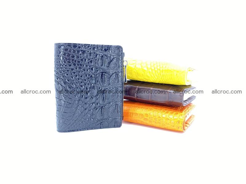 Crocodile  skin vertical wallet HK 1036