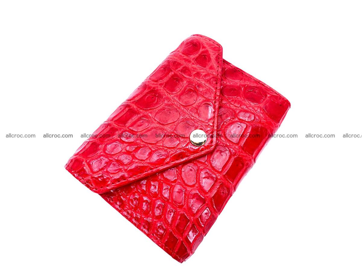 Handcrafted Crocodile skin vertical wallet 1678 Foto 0
