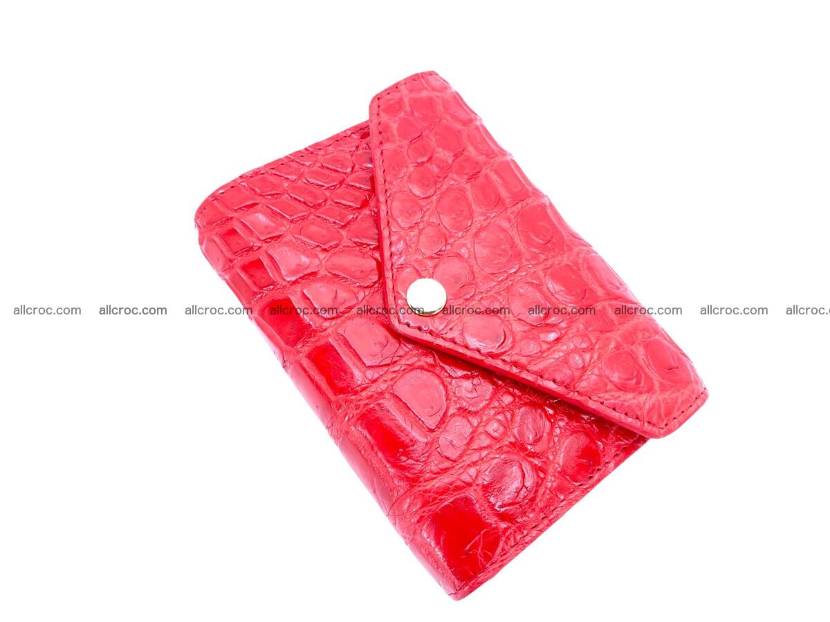 Handcrafted Crocodile skin vertical wallet 1678 Foto 2