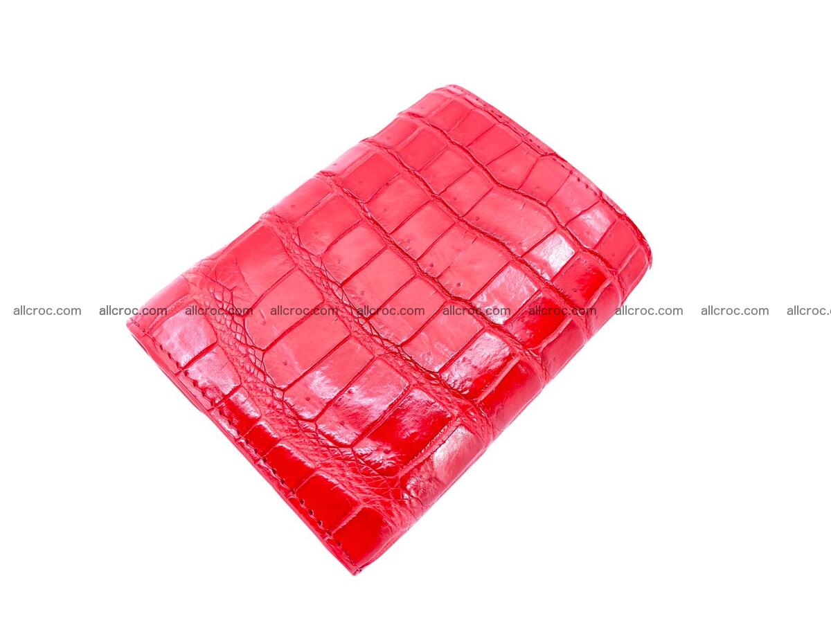 Handcrafted Crocodile skin vertical wallet 1678 Foto 1