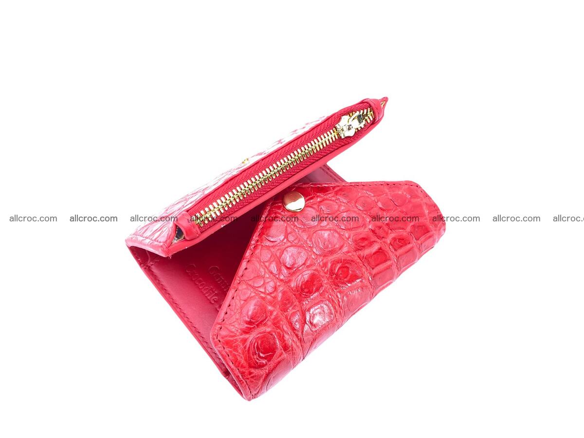 Handcrafted Crocodile skin vertical wallet 1678 Foto 7
