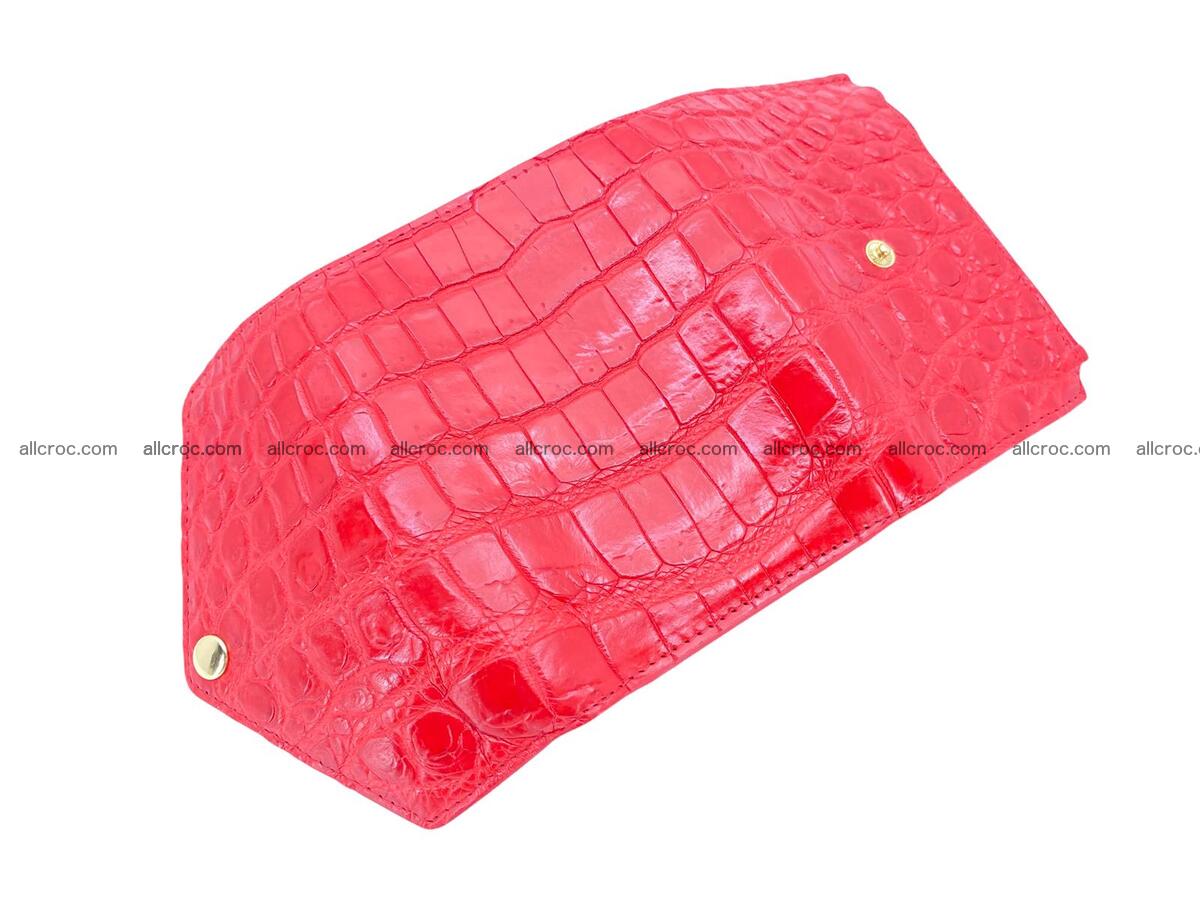 Handcrafted Crocodile skin vertical wallet 1678 Foto 6