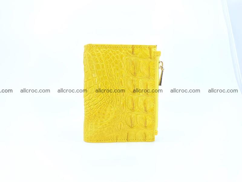 Crocodile skin vertical wallet HK 2 zip 1050