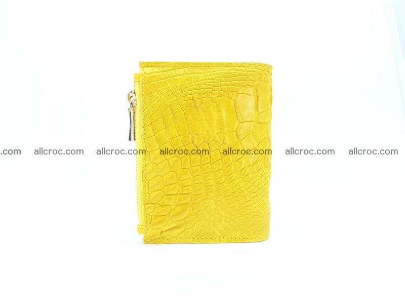 Crocodile skin vertical wallet HK 2 zip 1050