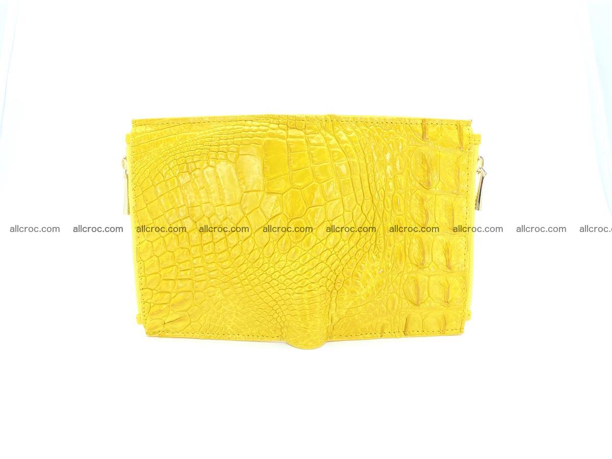 Crocodile skin vertical wallet HK 2 zip 1050 Foto 4