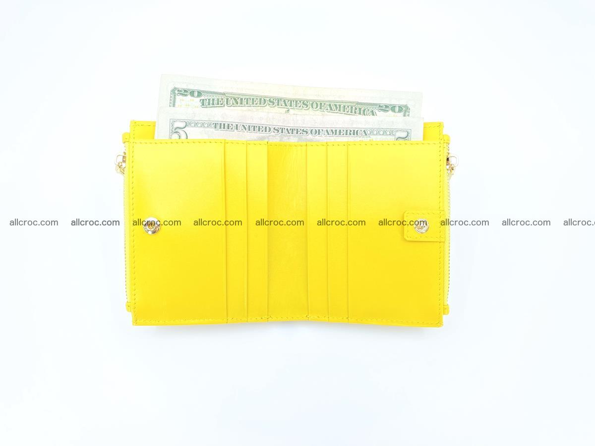 Crocodile skin vertical wallet HK 2 zip 1050 Foto 7