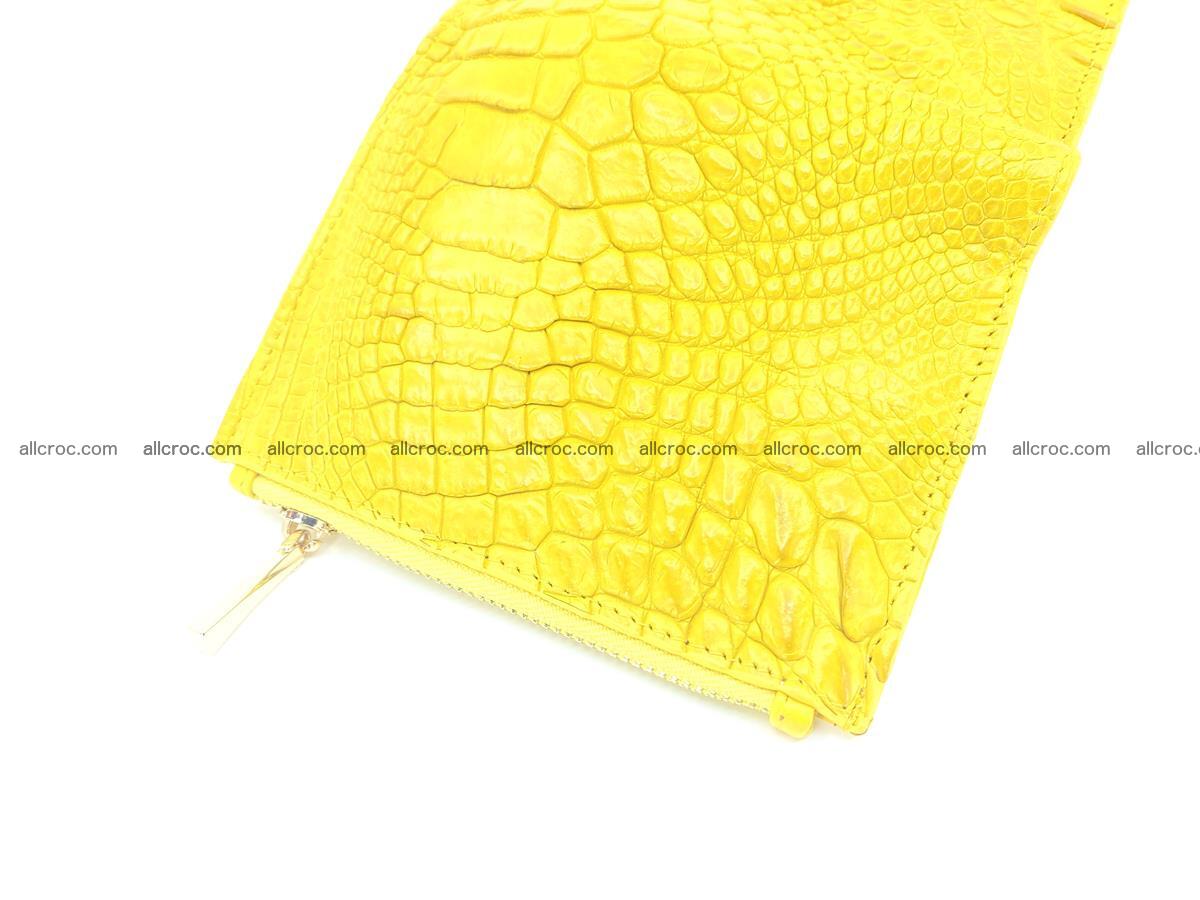 Crocodile skin vertical wallet HK 2 zip 1050 Foto 6