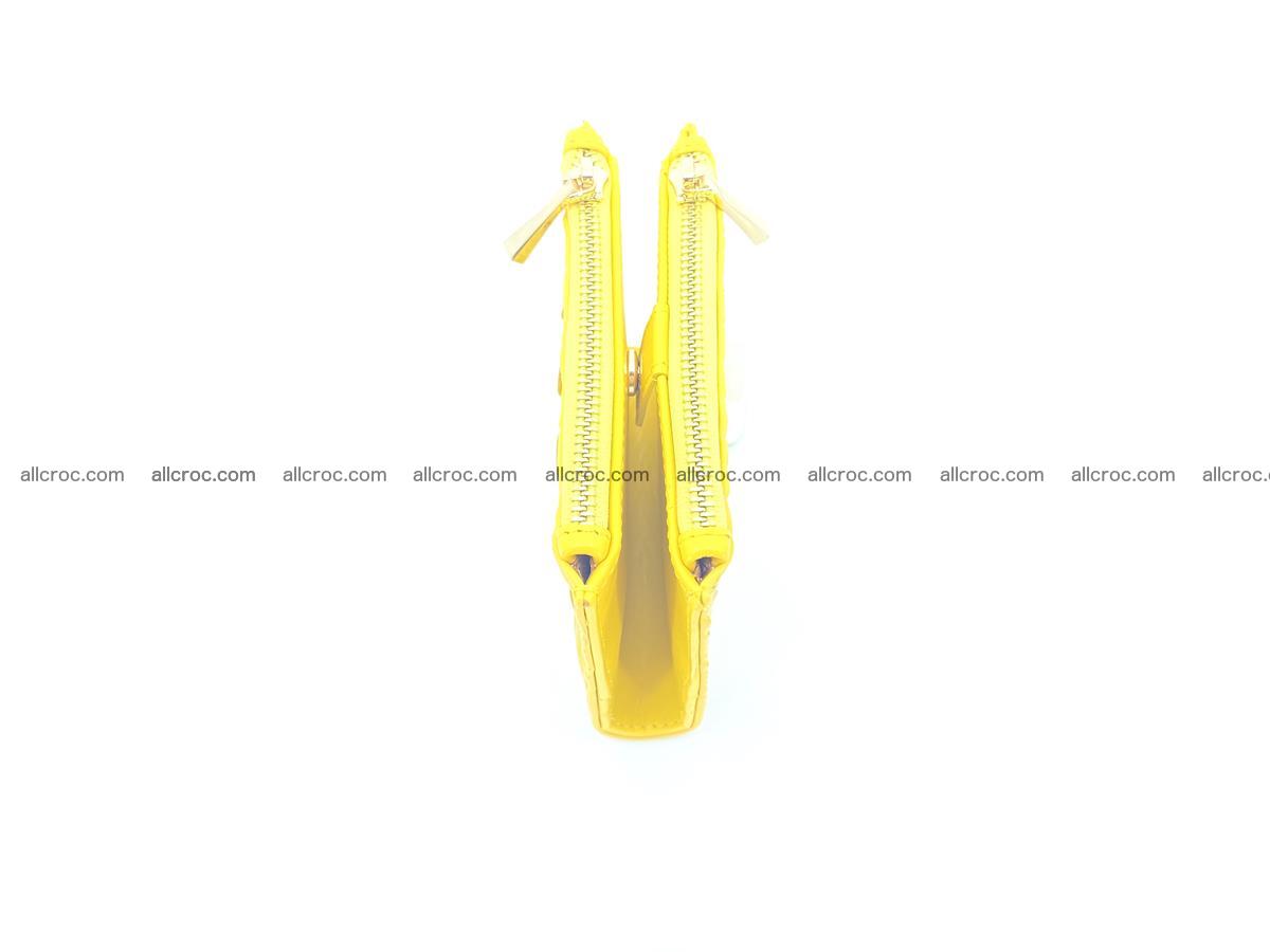 Crocodile skin vertical wallet HK 2 zip 1050 Foto 8