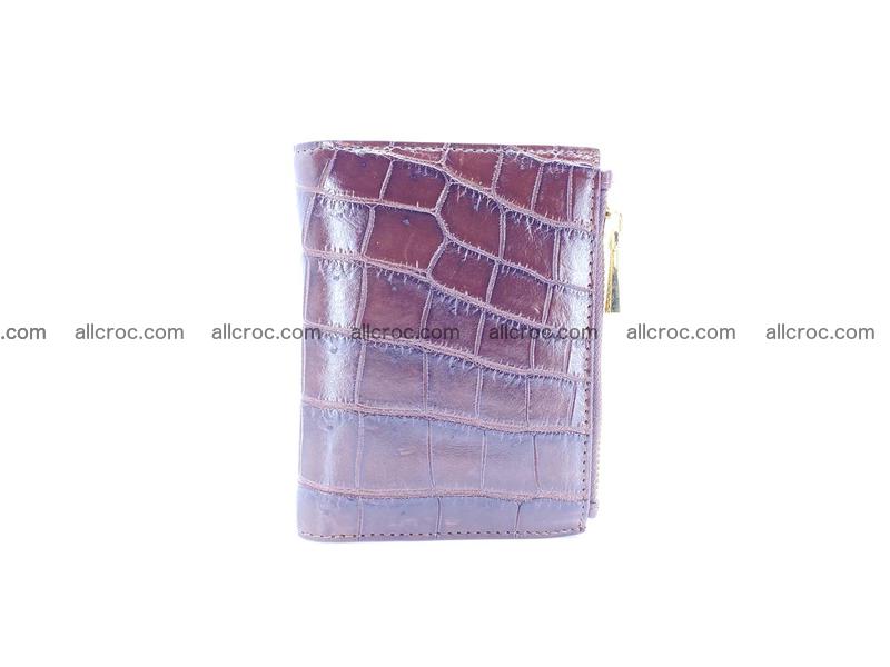 Crocodile skin vertical wallet HK 2 zips 1051