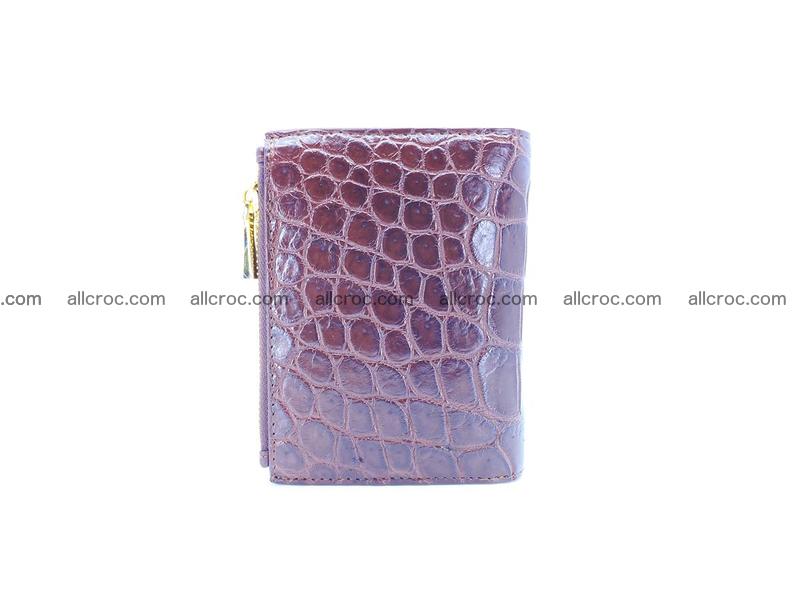 Crocodile skin vertical wallet HK 2 zips 1051