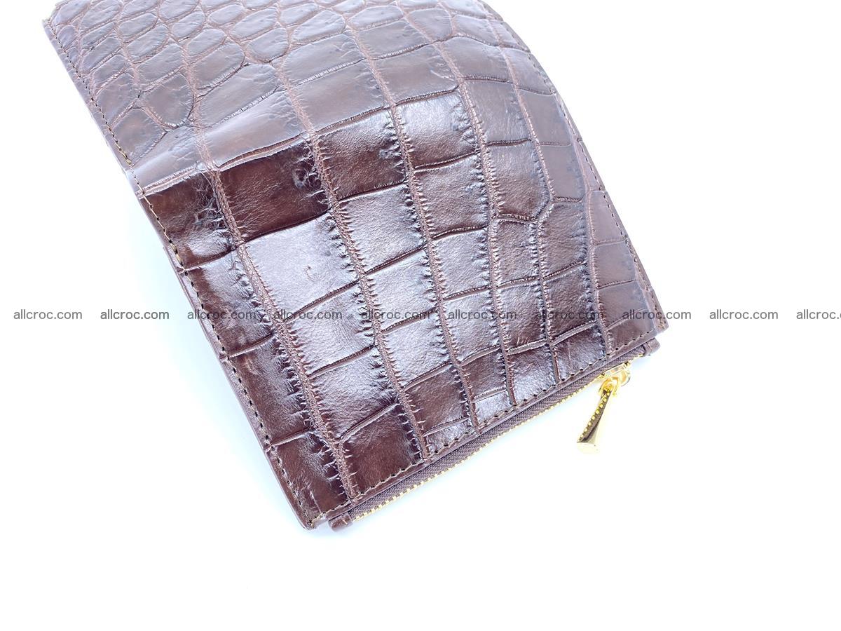 Crocodile skin vertical wallet HK 2 zips 1051 Foto 6
