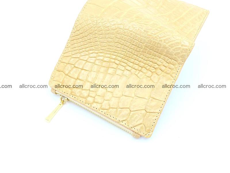 Crocodile skin vertical wallet HK 1041