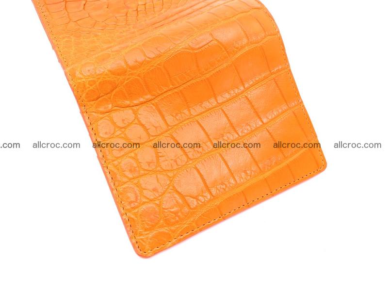Crocodile skin vertical wallet HK 1045