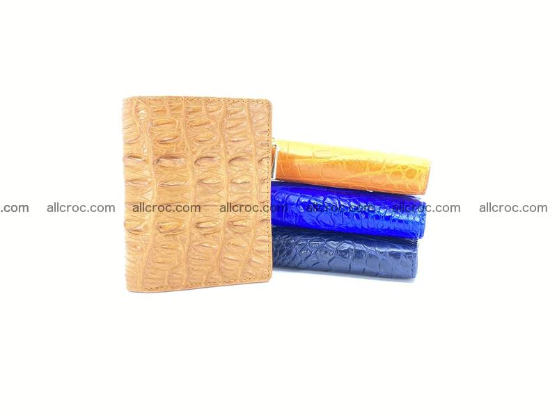 Crocodile skin vertical wallet HK 1039