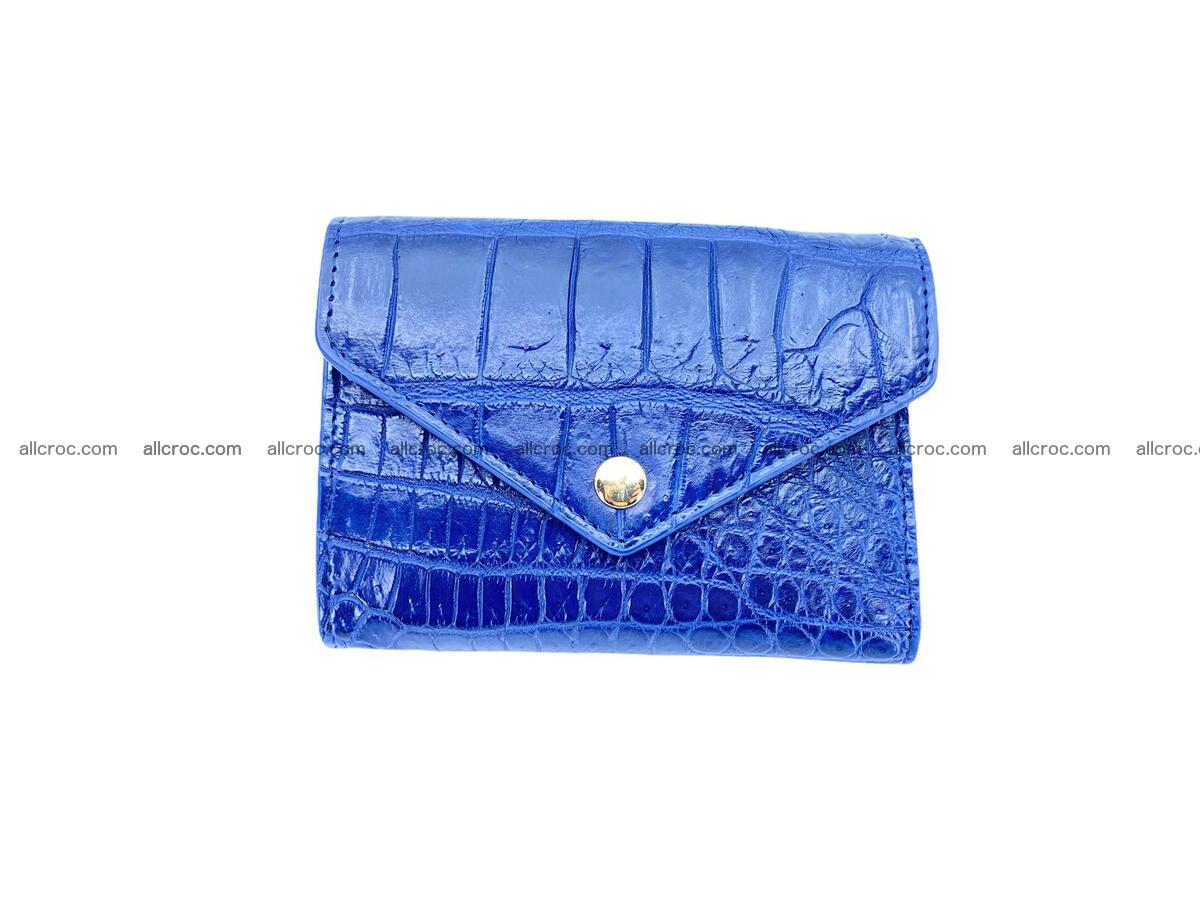 Handcrafted Crocodile skin vertical wallet 1668 Foto 4