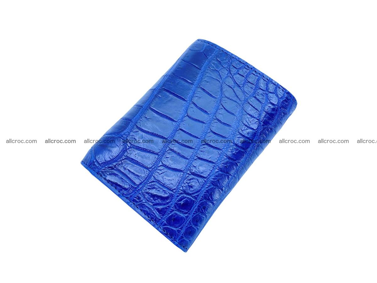Handcrafted Crocodile skin vertical wallet 1668 Foto 1