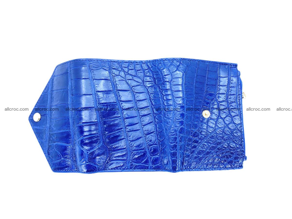Handcrafted Crocodile skin vertical wallet 1668 Foto 7