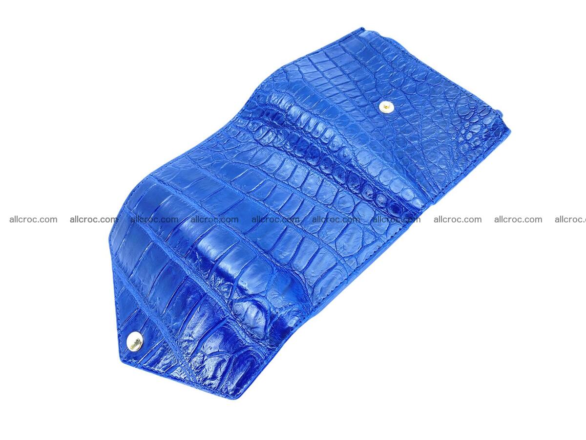 Handcrafted Crocodile skin vertical wallet 1668 Foto 8