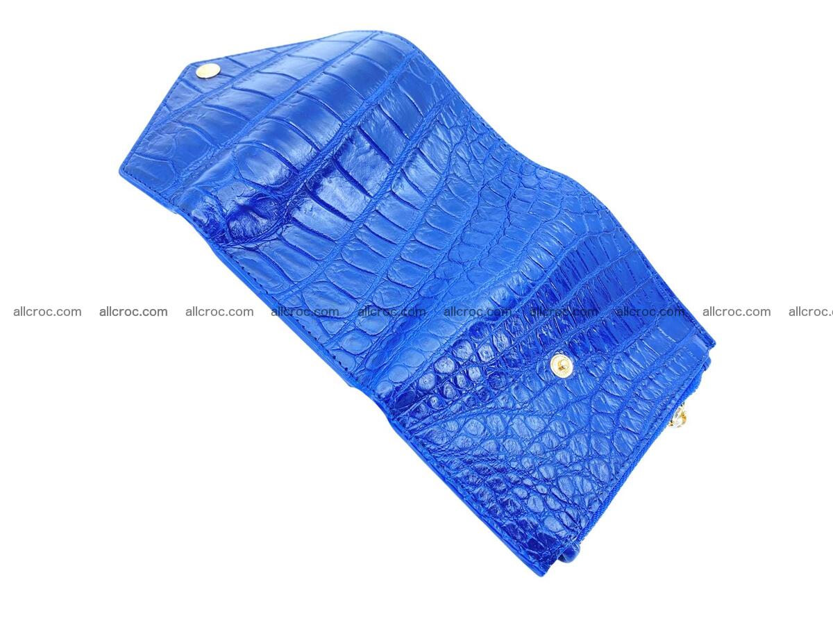 Handcrafted Crocodile skin vertical wallet 1668 Foto 9