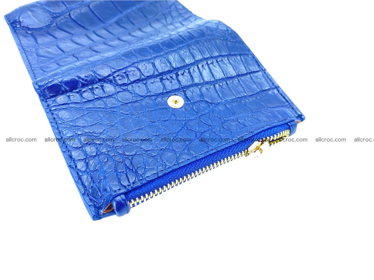 Handcrafted Crocodile skin vertical wallet 1668 Foto 10