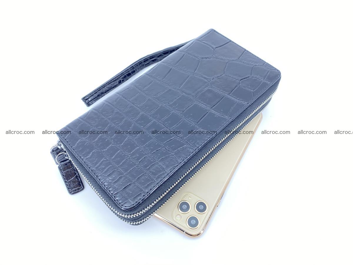 Crocodile skin wallet 2-zips, clutch with zip 1368 Foto 0
