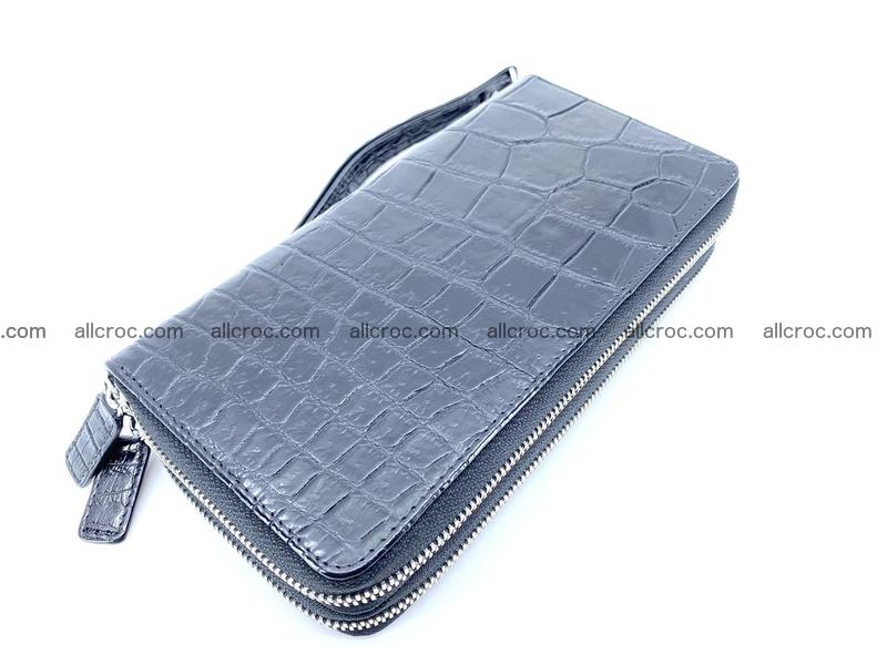 Crocodile skin wallet 2-zip, clutch with zip 1368