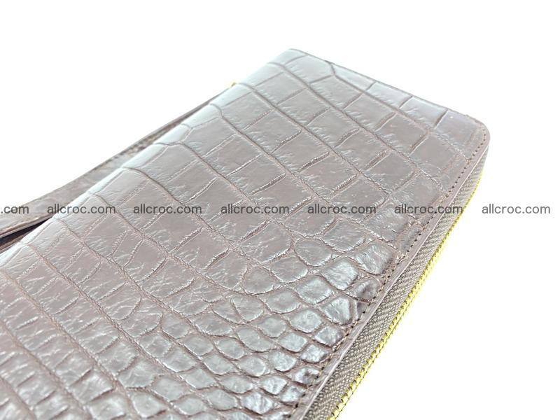 Crocodile skin wallet 2-zip, clutch with zip 1367