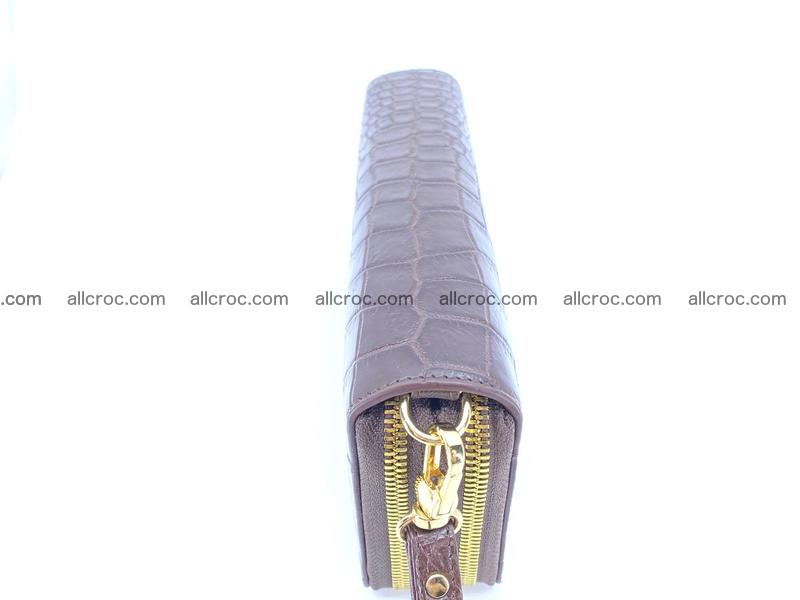 Crocodile skin wallet 2-zip, clutch with zip 1367