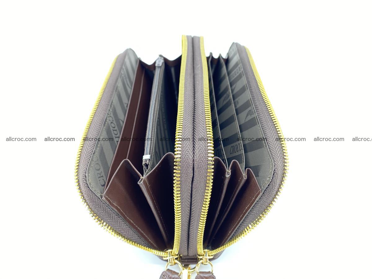 Crocodile skin wallet 2-zips, clutch with zip 1367 Foto 8