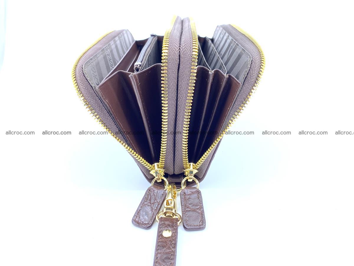 Crocodile skin wallet 2-zips, clutch with zip 1367 Foto 9