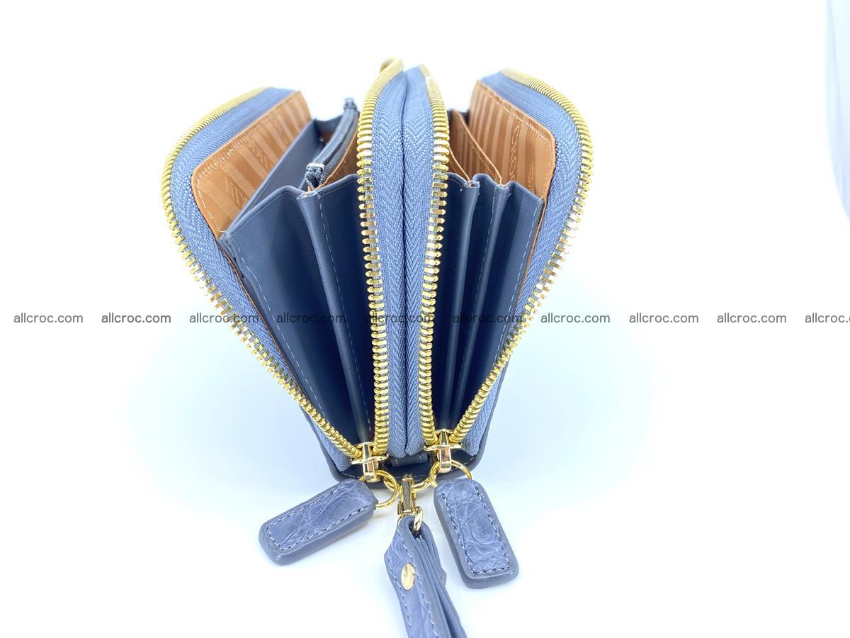 Crocodile skin wallet 2-zips, clutch with zip 1363 Foto 4