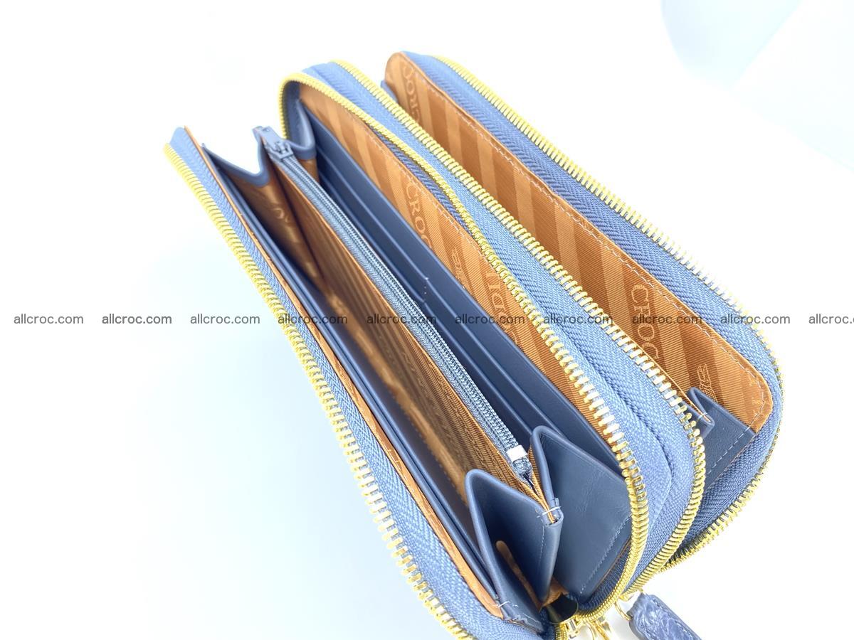 Crocodile skin wallet 2-zips, clutch with zip 1363 Foto 5