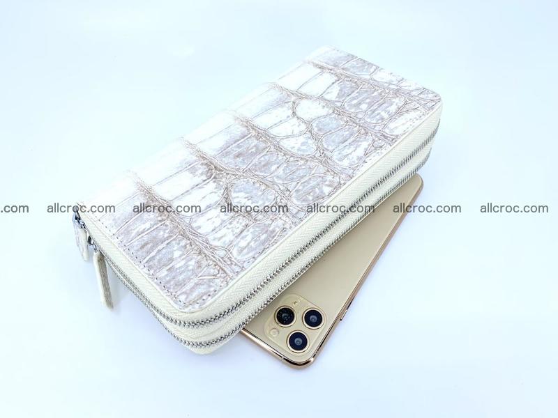 Crocodile skin wallet 2-zip, clutch with zip 1365