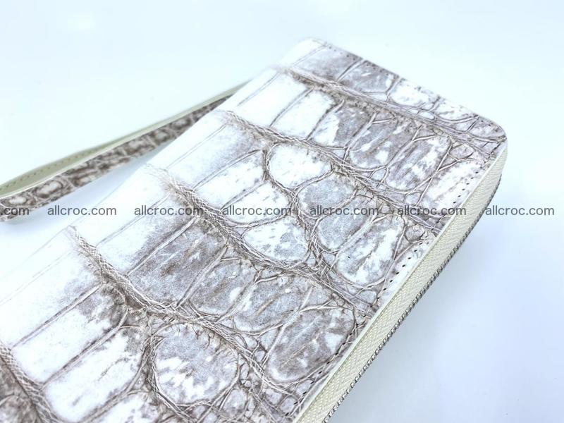 Crocodile skin wallet 2-zip, clutch with zip 1365
