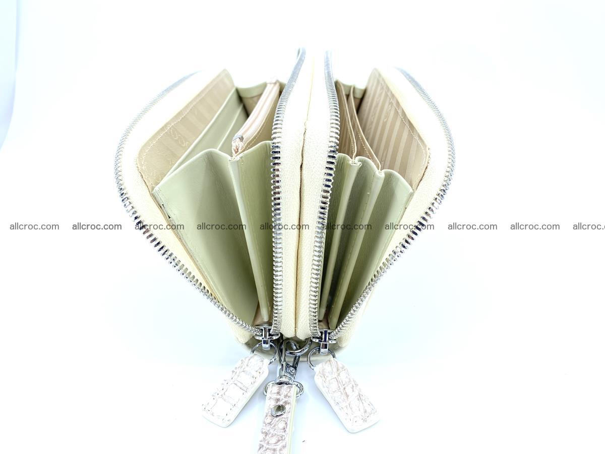Crocodile skin wallet 2-zips, clutch with zip 1365 Foto 6