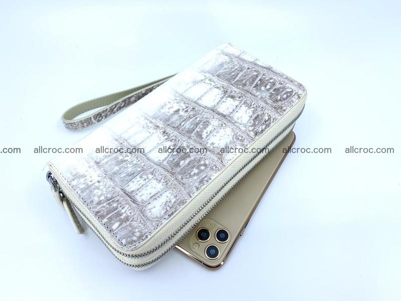 Crocodile skin wallet 2-zip, clutch with zip 1366