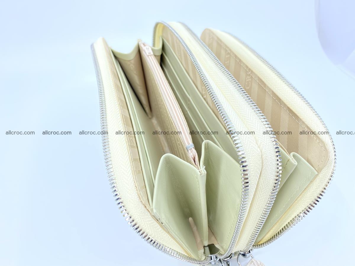 Crocodile skin wallet 2-zips, clutch with zip 1366 Foto 7