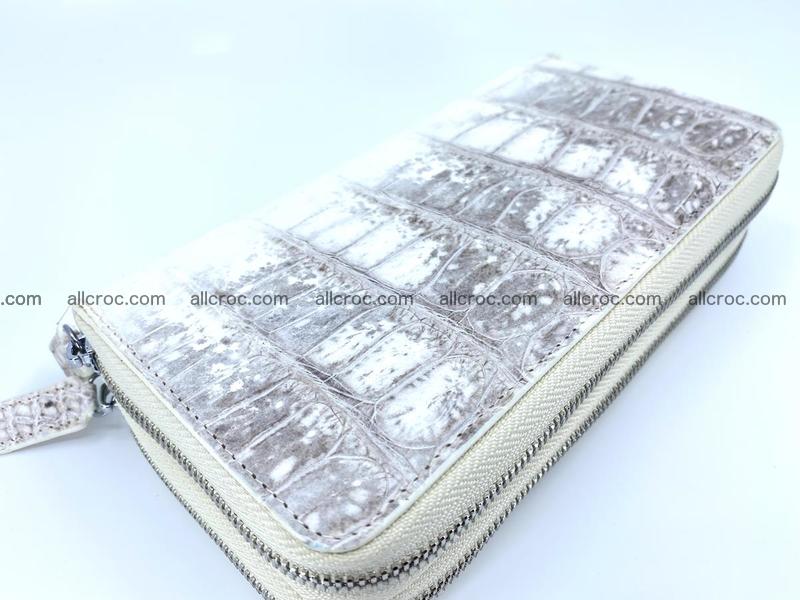 Crocodile skin wallet 2-zip, clutch with zip 1366