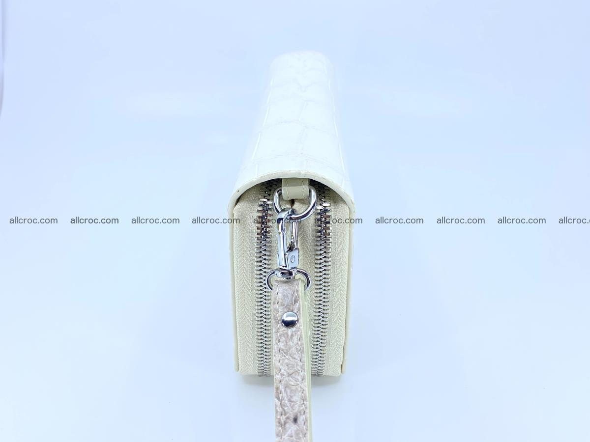 Crocodile skin wallet 2-zips, clutch with zip 1366 Foto 4