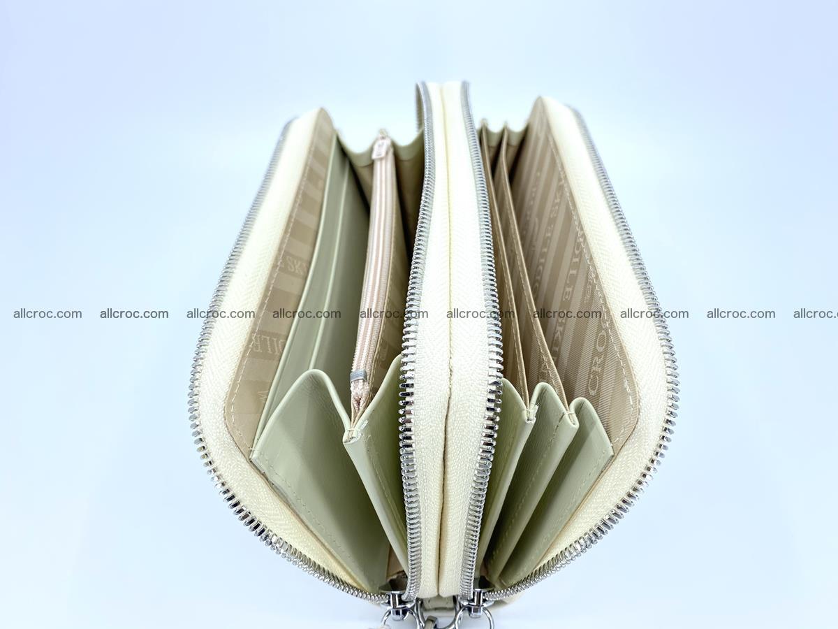 Crocodile skin wallet 2-zips, clutch with zip 1366 Foto 9