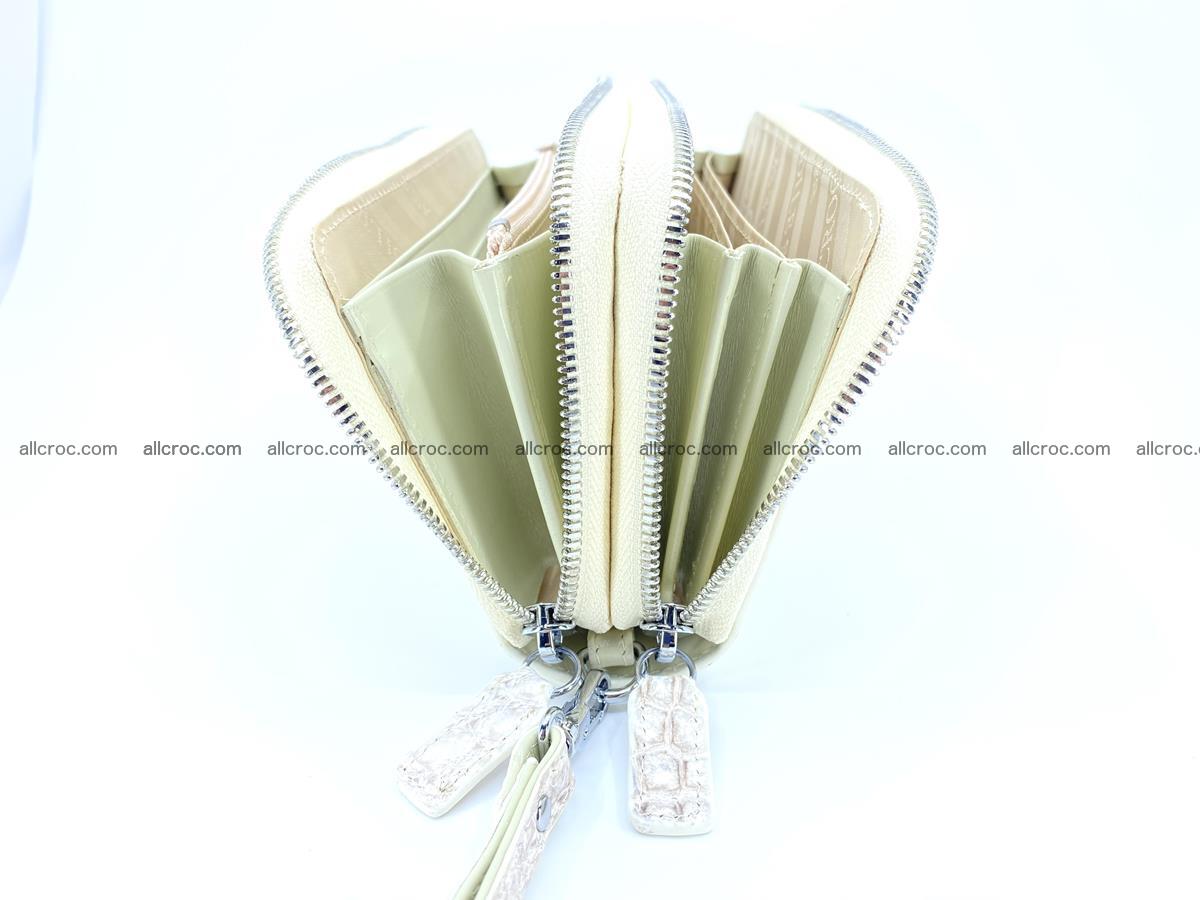 Crocodile skin wallet 2-zips, clutch with zip 1366 Foto 8