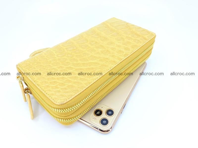Crocodile skin wallet 2-zip, clutch with zip 1362